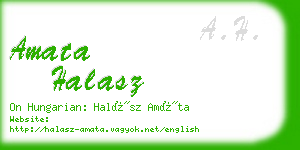 amata halasz business card
